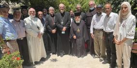 وفد من رؤساء الكنائس في القدس يتضامن مع أهالي حي الشيخ جرّاح