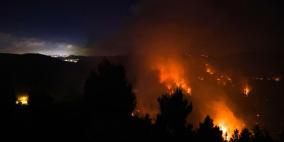 "محدث" شاهد: 3 إصابات واستمرار الحرائق في جبال القدس 