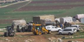 الاحتلال يهدم 3 خيام للماشية في خربة ابزيق شمال طوباس