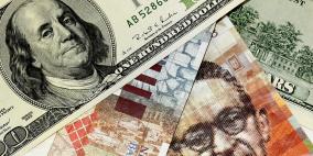 ارتفاع سعر الدولار مقابل الشيكل وباقي العملات