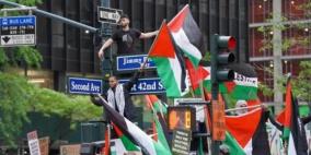 تظاهرة في مدينة دالاس الأميركية تضامنا مع الأسرى الفلسطينيين