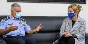  مدير عام الشرطة يجتمع مع رئيسة بعثة الشرطة الاوربية في فلسطين 