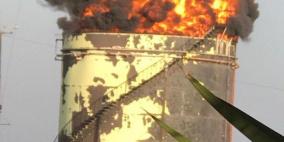 فيديو| حريق ضخم يلتهم خزان وقود جنوب لبنان