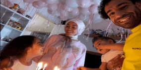 صور: هكذا احتفل محمد صلاح بعيد ميلاد ابنته 
