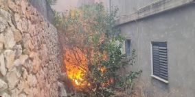 صور: أضرار في منازل وإخلاء سكانها بفعل حريق في ترشيحا بالجليل