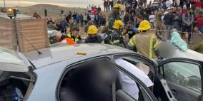 شاهد: مصرع شخصين في حادث سير مروع غرب رام الله