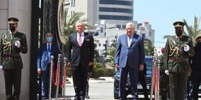 بالصور: العاهل الأردني يصل رام الله للقاء الرئيس عباس