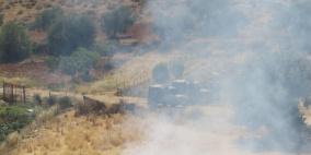 إصابات وإحراق أراض خلال مواجهات مع الاحتلال في قريوت