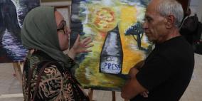 صور: معرض فني في أريحا تكريما للشهيدة شيرين أبو عاقلة