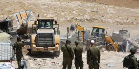 قوات الاحتلال تهدم مساكن ومنشآت زراعية في خربة ابزيق بطوباس