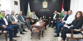 الوزير عساف يستقبل رئيس دائرة شؤون المغتربين في منظمة التحرير