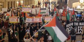 تظاهرة في نيويورك تنديدا بالعدوان الأخير على قطاع غزة
