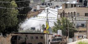 شاهد: لحظة تفجير عبوات ناسفة بقوات الاحتلال في جنين أمس