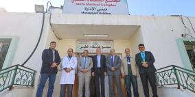 مجمع الشفاء الطبي يستقبل نائب رئيس مجلس إدارة الاتصالات الفلسطينية بشار مصري