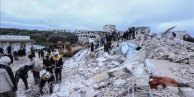 ارتفاع عدد الضحايا الفلسطينيين جراء الزلزال في سوريا وتركيا إلى 62