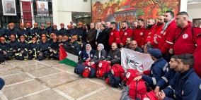 وصول فريق فلسطين للتدخل والاستجابة إلى سوريا وتركيا