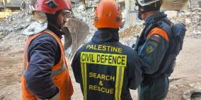 صور: فريق فلسطين للتدخل والاستجابة يبدأ مهامه في سوريا