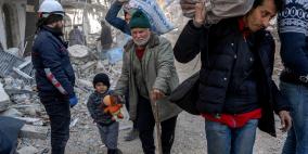 ارتفاع حصيلة الضحايا الفلسطينيين جراء زلزال تركيا وسوريا إلى 84