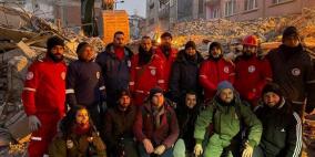 فريق فلسطين ينهي مهمته الإغاثية في سوريا اليوم وفي تركيا غدا