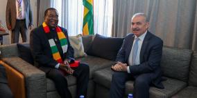 اشتية يشكر رئيس زيمبابوي على دعم فلسطين في كافة المحافل