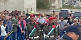 جنازة عسكرية في تشييع جثمان الشهيد أحمد أبو علي