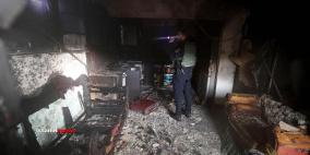 بالصور والفيديو.. مستوطنون يحرقون منزلاً مأهولا شمال رام الله