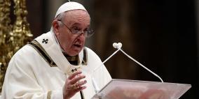البابا فرنسيس يدعو مجددا لوقف إطلاق نار وضمان وصول المساعدات إلى غزة