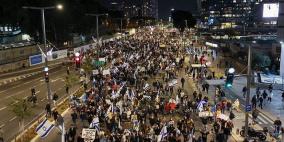 فيديو: أنصار اليمين يتظاهرون في تل أبيب ويغلقون شوارع رئيسية