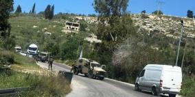 الاحتلال يشدد من اجراءاته العسكرية على طريق جنين- نابلس