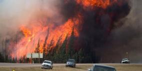 إجلاء 30 ألف شخص جراء الحرائق غرب كندا