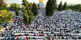 100 الف مصلٍ يؤدون صلاة عيد الأضحى في المسجد الأقصى