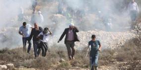 إصابات بالاختناق خلال قمع الاحتلال مسيرة ضد الاستيطان في برقة
