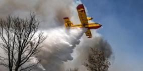 فيديو لحظة تحطم طائرة خلال عمليات إطفاء حرائق اليونان
