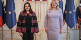 سفيرة فلسطين لدى سلوفاكيا تُقدم أوراق اعتمادها سفيرة مفوضة فوق العادة