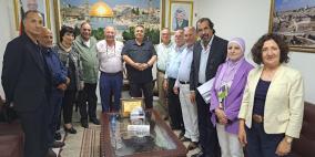 اللواء النتشة يستقبل وفد الهيئة العليا للعمل الوطني والاهلي في القدس