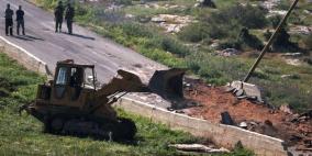 الاحتلال يجرف أساسات بركة لري المزروعات جنوب بيت لحم 