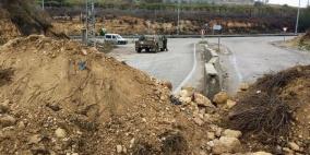 الاحتلال يغلق طرقا زراعية في بورين جنوب نابلس