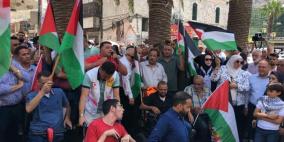 نابلس: مسيرة منددة بتواصل عدوان الاحتلال على قطاع غزة 