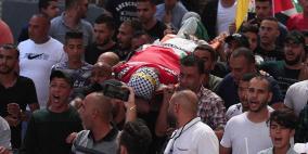 تشييع جثمان الشهيد رامي حسان في ضاحية ارتاح جنوب طولكرم