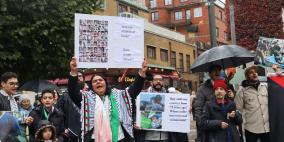 الجالية الفلسطينية في بوروس السويدية تنظم وقفة تنديداً بعدوان الاحتلال على قطاع غزة