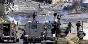 الاحتلال يعتدي على موكب تشييع الشهيد الطفل أيهم الشافعي بمدينة البيرة