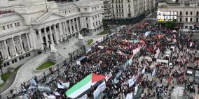 مظاهرات في الأرجنتين وتشيلي تنديدا باستمرار العدوان الإسرائيلي على غزة