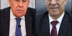 حسين الشيخ يبحث مع وزير الخارجية الروسي سيرجي لافروف سبل وقف العدوان الإسرائيلي وفتح ممرات آمنة