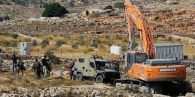 الاحتلال يستولي على حفار في الجبعة جنوب بيت لحم