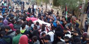 تشييع جثمان الشهيد محمد السراحين في بلدة بيت أولا غرب الخليل