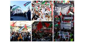 مظاهرات في مدن وعواصم عالمية تضامنا مع فلسطين وتنديدا بعدوان الاحتلال