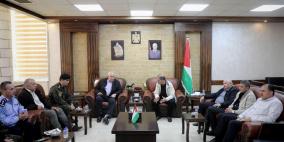 وزير الداخلية اللواء هب الريح يتفقد محافظة طولكرم ويجتمع مع مسير أعمال المحافظة ومدراء الأجهزة الأمنية وأمين سر فتح و المجلس التنفيذي