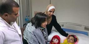 مي الكيلة خلال تفقدها جرحى غزة: 35 ألف جريح بحاجة إلى العلاج بسبب انهيار المنظومة الصحية