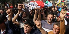 جماهير جنين تشيّع جثماني الشهيدين الطفلين باسل أبو الوفا وآدم الغول