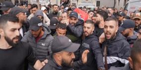 تشييع جثمان الشهيد أحمد مناصرة في مخيم قلنديا